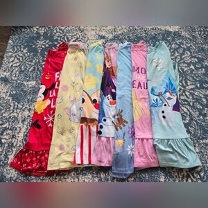 Girls Nightgown Pajama Bundle Lot Size 7/8
